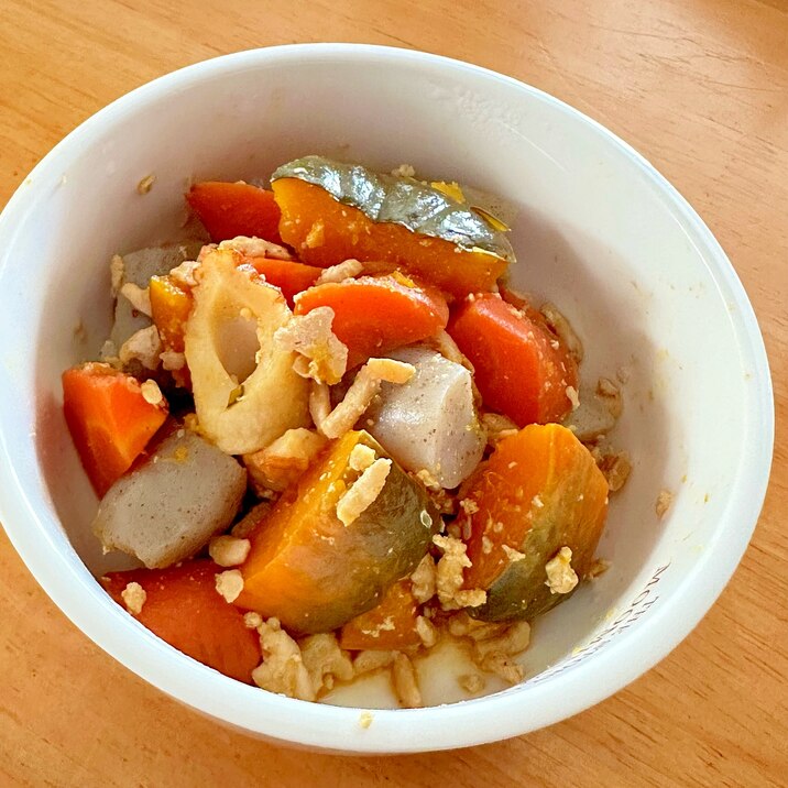 かぼちゃとにんじんのそぼろ煮*ꕤ*.゚